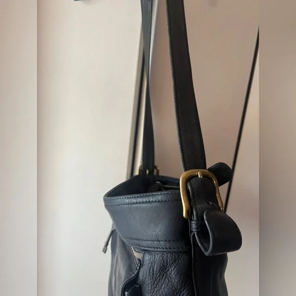 Vintage Fossil 75082 Magnetic Front Flap Pocket Leather Crossbody *broken zipper - Picture 5 of 16